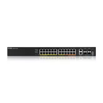 Zyxel XGS2220-30HP, L3 Access Switch, 400W PoE, 16xPoE /10xPoE  , 24x1G RJ45 2x10mG RJ45, 4x10G SFP  Uplink, incl. 1 év.