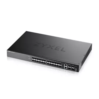 Zyxel XGS2220-30F, L3 hozzáférési switch, 24x1G SFP, 2x10mG RJ45, 4x10G SFP  Uplink, 1 év NebulaFlex Pro szolgáltatással