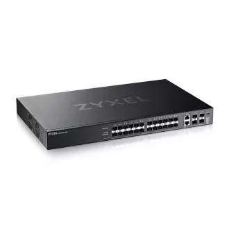 Zyxel XGS2220-30F, L3 hozzáférési switch, 24x1G SFP, 2x10mG RJ45, 4x10G SFP  Uplink, 1 év NebulaFlex Pro szolgáltatással