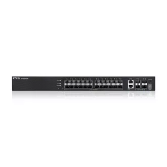 Zyxel XGS2220-30F, L3 hozzáférési switch, 24x1G SFP, 2x10mG RJ45, 4x10G SFP  Uplink, 1 év NebulaFlex Pro szolgáltatással