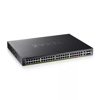 Zyxel XGS2220-54HP, L3 Access Switch, 600W PoE, 40xPoE /10xPoE  , 48x1G RJ45 2x10mG RJ45, 4x10G SFP  Uplink, 1 év, inkl.