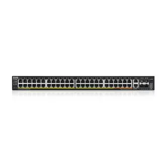 Zyxel XGS2220-54FP, L3 Access Switch, 960W PoE, 40xPoE /10xPoE  , 48x1G RJ45 2x10mG RJ45, 4x10G SFP  Uplink, incl. 1 év.