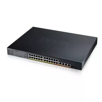 Zyxel XMG1930-30HP, 24 portos 2.5GbE Smart Managed Layer 2 PoE 700W 22xPoE /8xPoE   kapcsoló 4 10GbE és 2 SFP  Uplinkkel