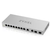Zyxel XGS1210-12 12 portos gigabites webmenedzselt switch, 8x gigabites RJ45, 2x 2, 5GbE RJ45, 2x SFP