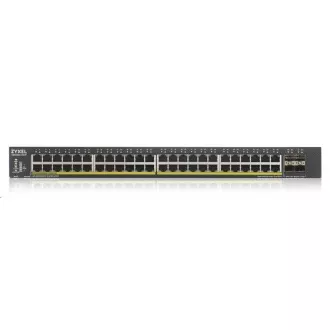 Zyxel XGS1935-52HP, 52 portos Lite-L3 Smart Managed PoE switch, 48x Gigabit PoE és 4x 10G SFP , hibrid üzemmódban