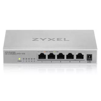 Zyxel XMG-105 5 portos, 2, 5G   1 SFP  MultiGig felügyelet nélküli asztali kapcsoló