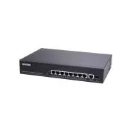 Vivotek PoE switch AW-GEL-105A-110, 8xGE PoE(802.3af/at/bt, PoE költségvetés 110W), 1xGbE RJ-45, 1xSFP 100M/1G slot