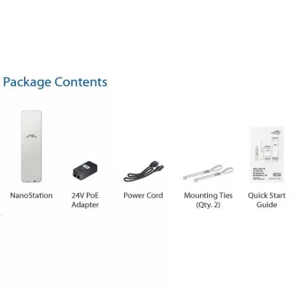 UBNT airMAX NanoStation M2 [2.4GHz, 11dBi antenna, kliens/AP/Repeater, 802.11b/g/n, MIMO]