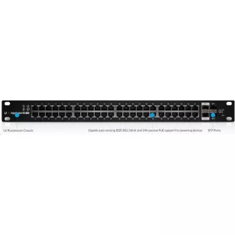 UBNT EdgeSwitch ES-48-500W [70Gbps, 500W, aktív (802.3af/at) és passzív (24V) PoE, 2xSFP, 2xSFP , L2/L3]