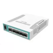 MikroTik Cloud Router Switch CRS106-1C-5S, 400MHz CPU, 128MB RAM, 1xGLAN/SFP, 5xSFP slot, incl. L5 licenc