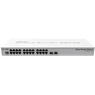 MikroTik Cloud Router Switch CRS326-24G-2S RM, 800MHz CPU, 512MB RAM, 24xLAN, 2xSFP  slot, incl. L5