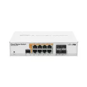 MikroTik Cloud Router Switch CRS112-8P-4S-IN, 400MHz CPU, 128MB RAM, 8xLAN, PoE max. 67W, 4xSFP slot, incl. L5 licenc