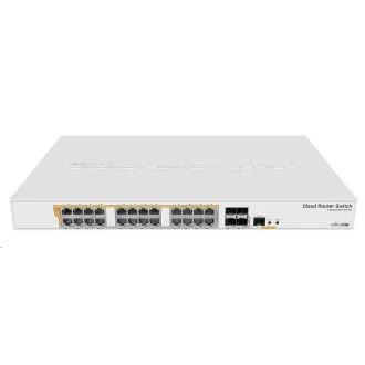 MikroTik Cloud Router Switch CRS328-24P-4S RM, 800MHz CPU, 512MB RAM, 24xLAN, 4xSFP  slot, incl. L5
