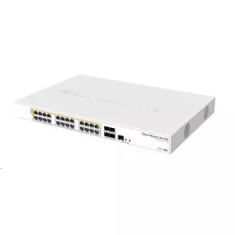 MikroTik Cloud Router Switch CRS328-24P-4S RM, 800MHz CPU, 512MB RAM, 24xLAN, 4xSFP  slot, incl. L5