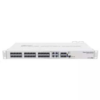 MikroTik Cloud Router Switch CRS328-4C-20S-4S RM, 800MHz CPU, 512MB RAM, 20x SFP, 4x SFP , 4x LAN combo, incl. L5