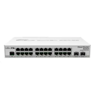 MikroTik Cloud Router Switch CRS326-24G-2S IN, 800MHz CPU, 512MB RAM, 24xLAN, 2x SFP , incl. L5 licenc