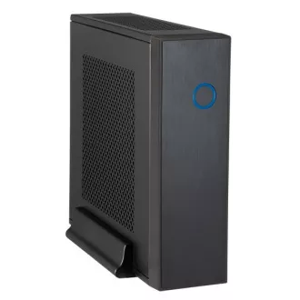 CHIEFTEC Compact Series/mini ITX ház, IX-03B, fekete, Alu, 85W-os tápegység CDP-085ITX