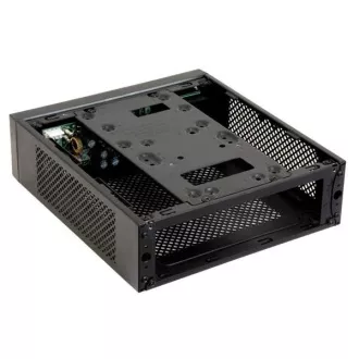 CHIEFTEC Compact Series/mini ITX ház, IX-03B, fekete, Alu, 85W-os tápegység CDP-085ITX