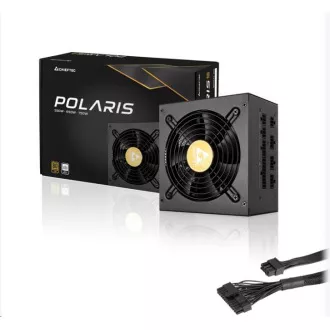 CHIEFTEC tápegység Polaris sorozat, PPS-650FC, 650W, ATX-12V V.2.4, PS2, 12cm ventilátor, aktív PFC, moduláris, 80  Gold