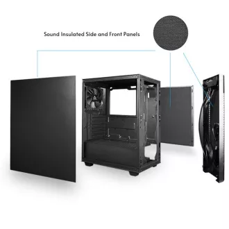 CHIEFTEC tok AS-01B-OP, mini-ITX, fekete, tápegység nélkül