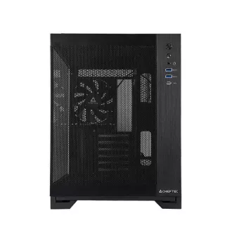 CHIEFTEC VISIO AIR tok, ATX, 1x USB-C 3.2, 2x USB 3.0, 3x 140mm ventilátor, fekete