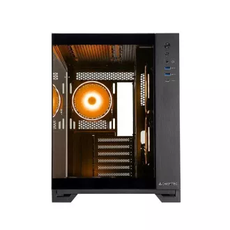CHIEFTEC VISIO tok, ATX, 1x USB-C 3.2, 2x USB 3.0, 6x 120mm ARGB ventilátor, fekete színben