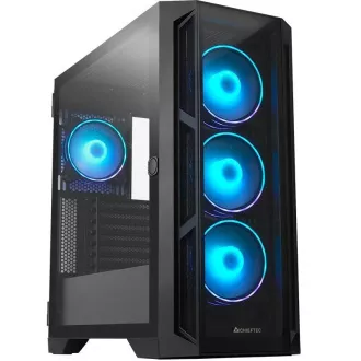 CHIEFTEC APEX tok, E-ATX, 1x USB-C 3.2, 2x USB 3.0, 4x 120mm ARGB ventilátor, ARGB Hub, fekete színű CHIEFTEC APEX tok, E-ATX, 1x USB-C 3.2, 2x USB 3.0, 4x 120mm ARGB ventilátor, ARGB Hub, fekete színű