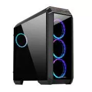 CHIEFTEC tok STALLION II, ATX, 1x USB-C 3.2, 2x USB 3.1, 1x USB 2.0, 4x 120mm RGB ventilátor, fekete színű