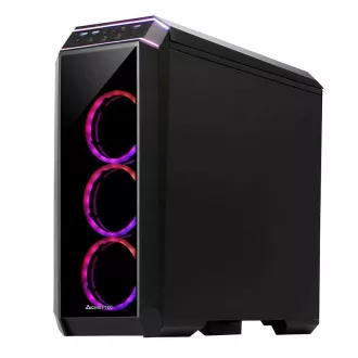 CHIEFTEC tok STALLION II, ATX, 1x USB-C 3.2, 2x USB 3.1, 1x USB 2.0, 4x 120mm RGB ventilátor, fekete színű