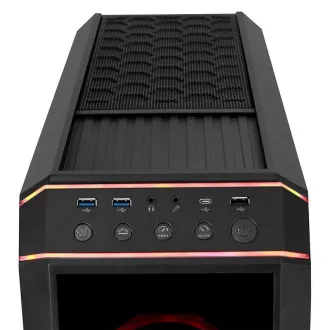CHIEFTEC tok STALLION II, ATX, 1x USB-C 3.2, 2x USB 3.1, 1x USB 2.0, 4x 120mm RGB ventilátor, fekete színű