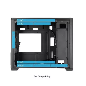 CHIEFTEC tok BX-MESH, mATX, 1xUSB-C 3.1, 1xUSB 3.1, 1x 120mm-es ventilátor, fekete