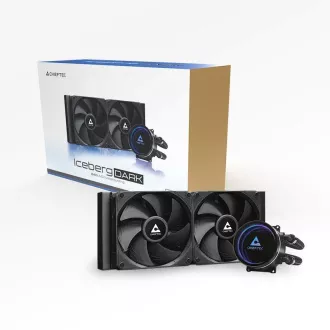 CHIEFTEC CPU vízhűtés Iceberg 240 Dark, 2x120mm, ARGB vízblokk, LGA1851, AM5, fekete, fekete CHIEFTEC CPU vízhűtés Iceberg 240 Dark, 2x120mm, ARGB vízblokk, LGA1851, AM5, fekete, fekete