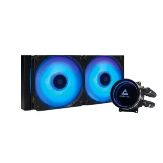 CHIEFTEC Iceberg 240 CPU vízhűtés, 2x120mm ARGB, ARGB vízblokk, LGA1851, AM5, fekete, fekete CHIEFTEC Iceberg 240 CPU vízhűtés, 2x120mm ARGB, ARGB vízblokk, LGA1851, AM5, fekete, fekete