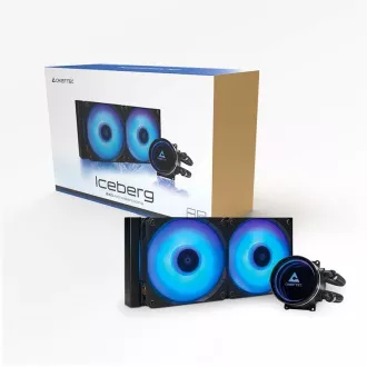 CHIEFTEC Iceberg 240 CPU vízhűtés, 2x120mm ARGB, ARGB vízblokk, LGA1851, AM5, fekete, fekete CHIEFTEC Iceberg 240 CPU vízhűtés, 2x120mm ARGB, ARGB vízblokk, LGA1851, AM5, fekete, fekete