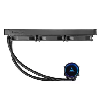 CHIEFTEC Iceberg 360 Dark CPU vízhűtés, 3x120mm, ARGB vízblokk, LGA1851, AM5, fekete, fekete