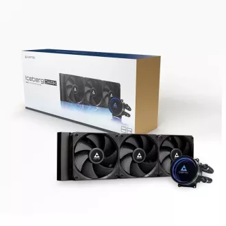 CHIEFTEC Iceberg 360 Dark CPU vízhűtés, 3x120mm, ARGB vízblokk, LGA1851, AM5, fekete, fekete