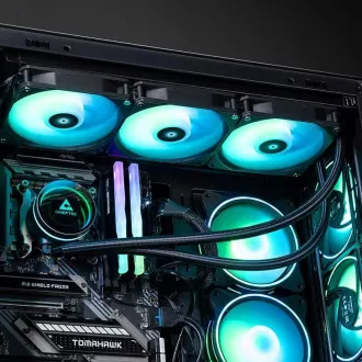 CHIEFTEC Iceberg 360 CPU vízhűtés, 2x360mm ARGB, ARGB vízblokk, LGA1851, AM5, fekete, fekete