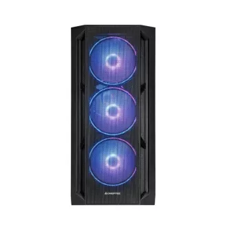 CHIEFTEC APEX LUMO tok, E-ATX, 1x USB-C 3.2, 2x USB 3.0, 4x 140mm ARGB ventilátor, ARGB Hub, fekete színű