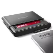 AXAGON ADSA-CC USB-C 10Gbps - NVMe M.2 SSD és SATA 2,5