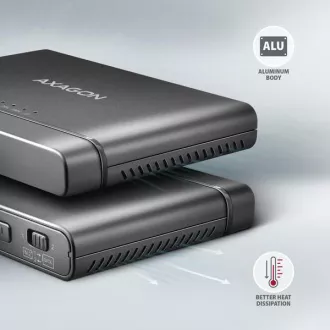AXAGON ADSA-CC USB-C 10Gbps - NVMe M.2 SSD és SATA 2,5