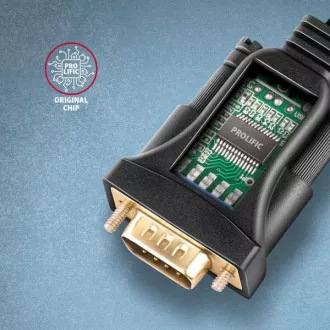 AXAGON ADS-1PSN, USB-A 2.0 - RS-232 DB9-M Prolific soros adapter / kábel 1.5m