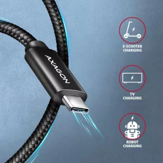 AXAGON BUCM4X-CM10AB NewGEN  kábel USB-C <-> USB-C, 1m, USB4 Gen 3×2, PD 240W 5A, 8K HD, ALU, fonott, fekete