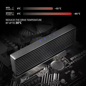 AXAGON PCEM2-XS, PCIe x16 - M.2 NVMe M-key slot adapter, ház hűtőbordával a passzív hűtéshez