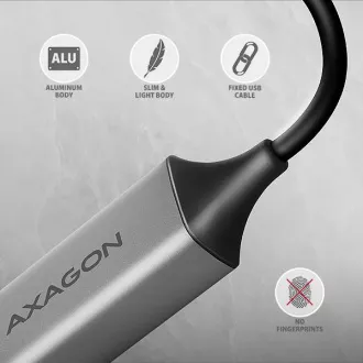 AXAGON ADE-TXCA, USB-C   USB-A 3.2 Gen 1 - Gigabit Ethernet hálózati kártya, Asix AX88179, automatikus telepítés