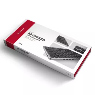 AXAGON HMC-KB-CS, USB 5Gbps hub CZ/SK billentyűzettel, HDMI 4K/60Hz, 3x USB-A, SD/mSD, audió, PD 100W, USB-C kábel 60cm