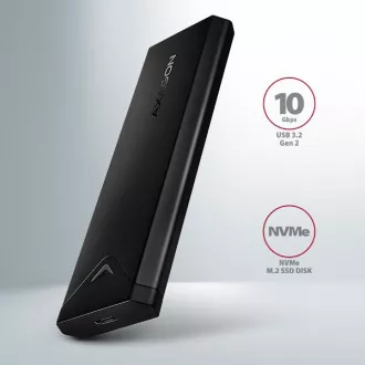 AXAGON EEM2-UB2, USB-C 10Gbps - M.2 NVMe SSD ARROW doboz, fekete