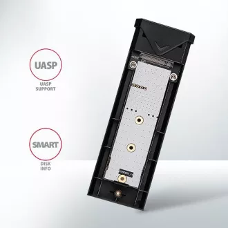 AXAGON EEM2-UB2, USB-C 10Gbps - M.2 NVMe SSD ARROW doboz, fekete