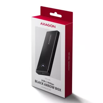 AXAGON EEM2-UB2, USB-C 10Gbps - M.2 NVMe SSD ARROW doboz, fekete