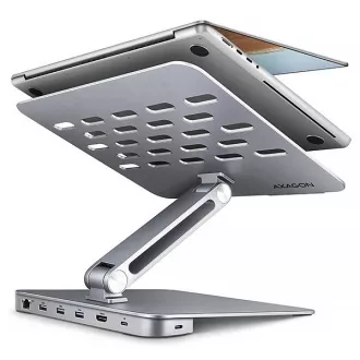 AXAGON HMC-STND, állvány 10"-17" laptopokhoz, USB 5Gbps hub, 3x USB-A, HDMI 4k/60Hz, RJ-45, PD 100W, USB-C kábel 60cm AXAGON HMC-STND, állvány 10"-17" laptopokhoz, USB 5Gbps hub, 3x USB-A, HDMI 4k/60Hz, RJ-45, PD 100W, USB-C kábel 60cm