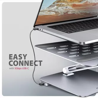 AXAGON HMC-STND, állvány 10"-17" laptopokhoz, USB 5Gbps hub, 3x USB-A, HDMI 4k/60Hz, RJ-45, PD 100W, USB-C kábel 60cm AXAGON HMC-STND, állvány 10"-17" laptopokhoz, USB 5Gbps hub, 3x USB-A, HDMI 4k/60Hz, RJ-45, PD 100W, USB-C kábel 60cm